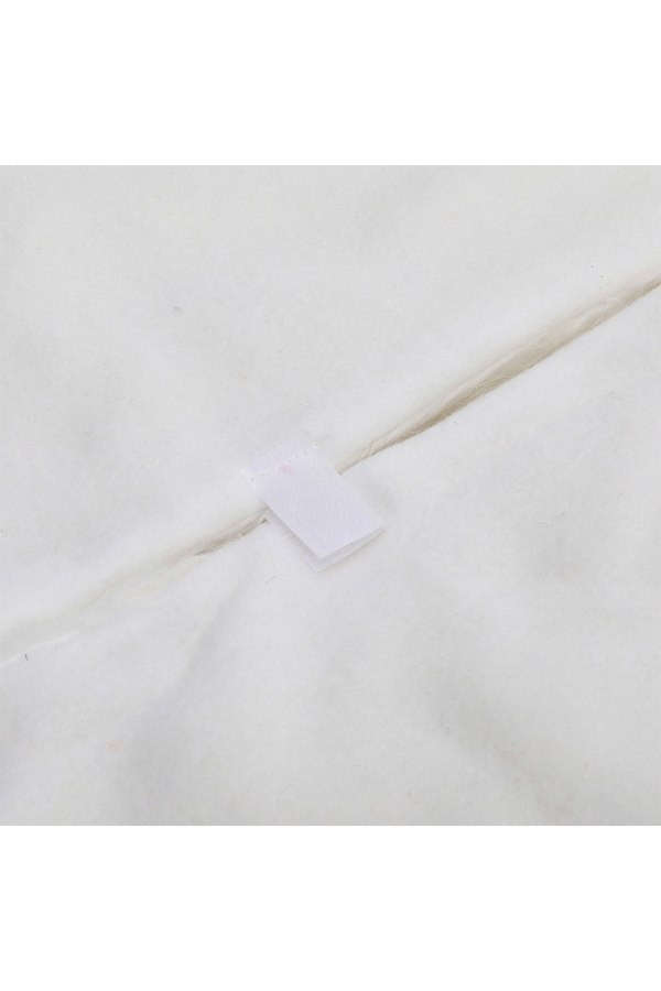 Living and Home 78cm White Christmas Tree Skirt Long Fur Xmas Tree Base Cover  for Christmas Home, Party