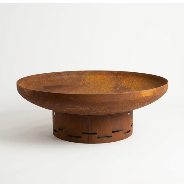 Nicoman Heavy-Duty Pre-Rusted Metal Corten Steel Round Firepit