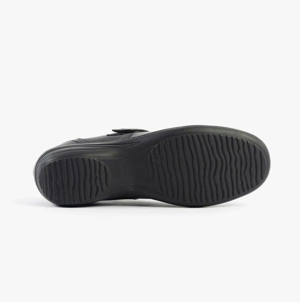 Mod Comfys SHEEN Womens Leather Mary Jane Shoes Black