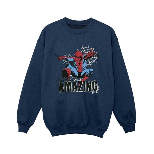 Marvel Boys Spider-Man Amazing Sweatshirt - Navy Blue