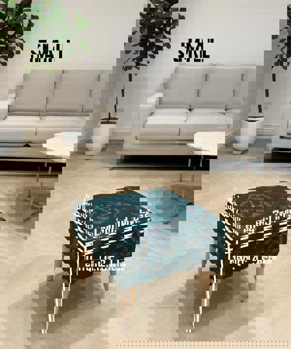 ISTOOLS Premium Loop Floral Green Pattern Footstool – Versatile Ottoman Bench & Coffee Table