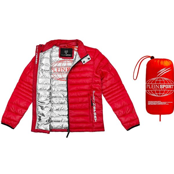 Plein Sport Plain Padded Jacket - Red