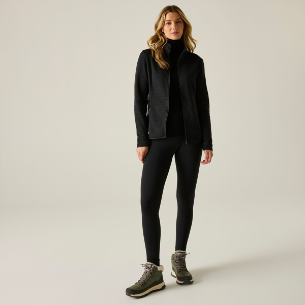 Regatta Womens Elzie Fleece Jacket - Black/Ash