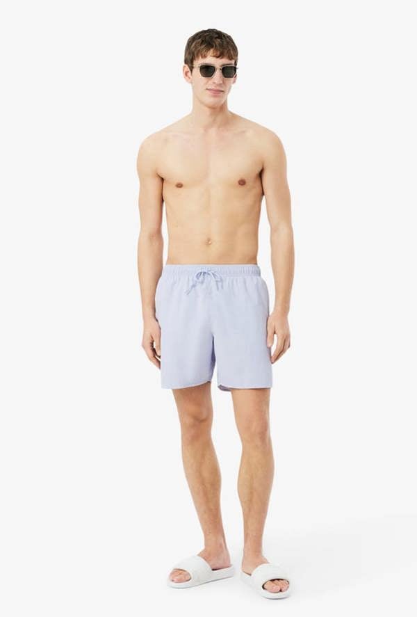 Lacoste Mid Length Monochrome Swim Trunks