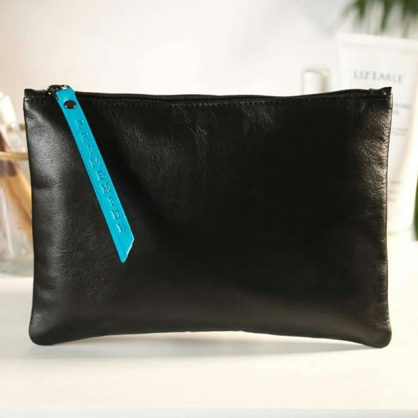 PRIMEHIDE Leather Zip Pouch Black – 702 – 703 (2)