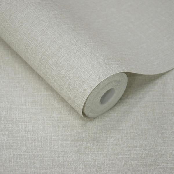Grandeco Boutique Pure & Protect Cirrus Woven Linen Textured Antibacterial Wallpaper, Linen
