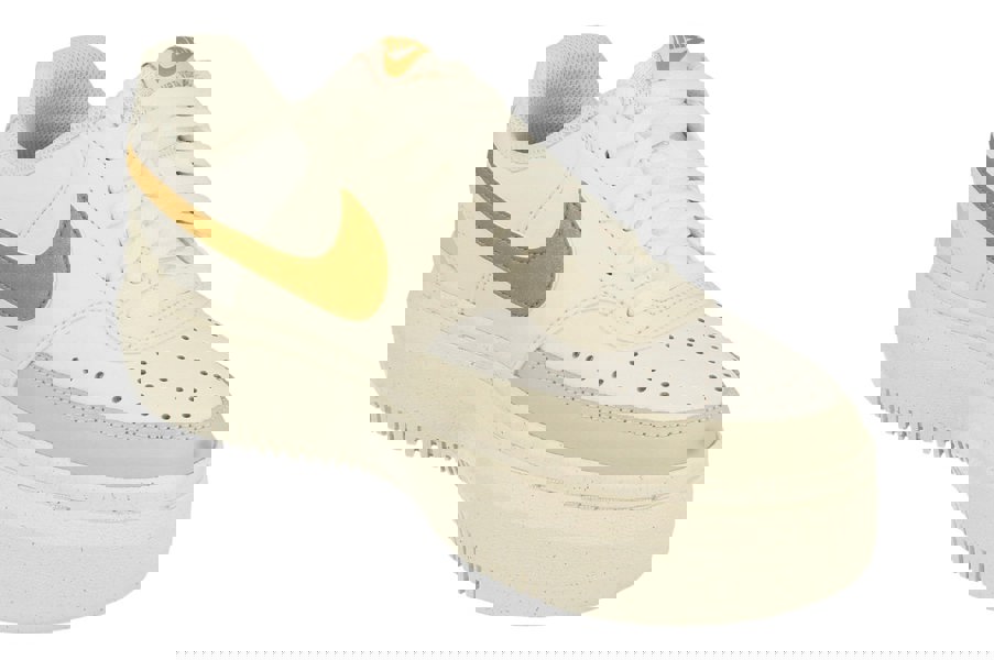 Nike Womens Court Vision Alta Trainers Dz5394  100 - White Metallic Gold Light Bone 100 - Photo 3