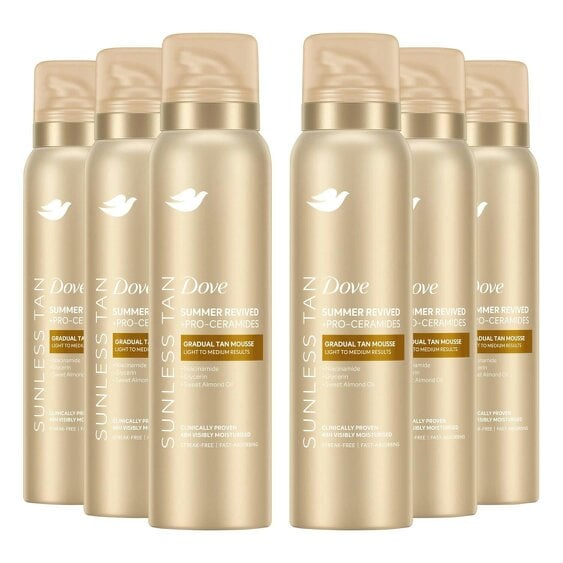 Dove Derma Spa Summer Revived Self Tan Mousse 150ml 6 Pack, Fair-Medium Skin