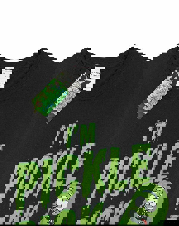 Rick And Morty Mens Black Pickle Rick Short Sleeved T-Shirt