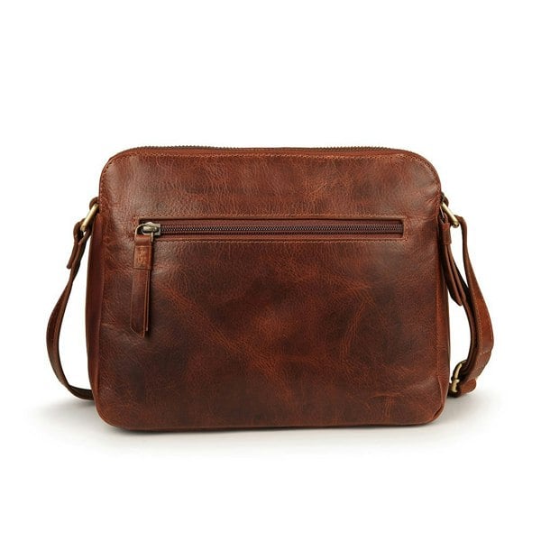 PRIMEHIDE Orion Leather Handbag Double Zipper