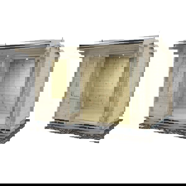 Shire Marlborough 10Gx12 Log Cabin 28mm interlock cladding - Best Shed