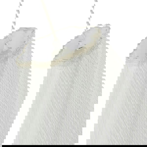 White Victorian Pleated Faux Silk Lamp Shade with Embroidered Trims Image 3