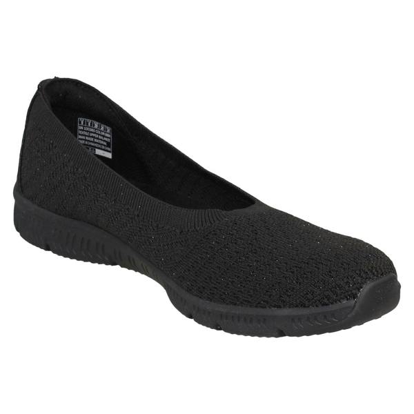Skechers Ladies Skechers Vegan Memory Foam Slip On Shoes Wonderstruck 100360