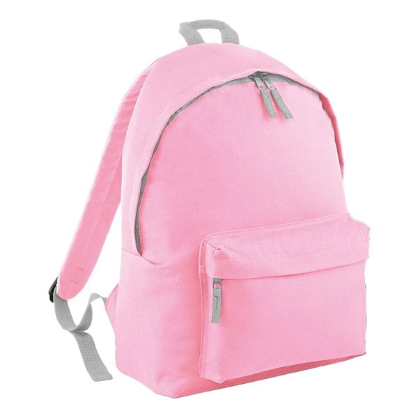 Bagbase Childrens/Kids Fashion Backpack - Classic Pink/Light Grey