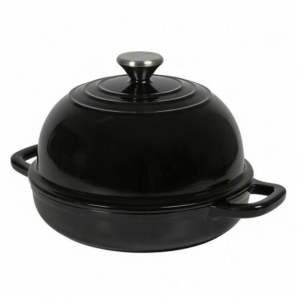 Toque Cast Iron Enamelled Dutch Oven Bread Baking Pot Casserole Dish Round 24cm