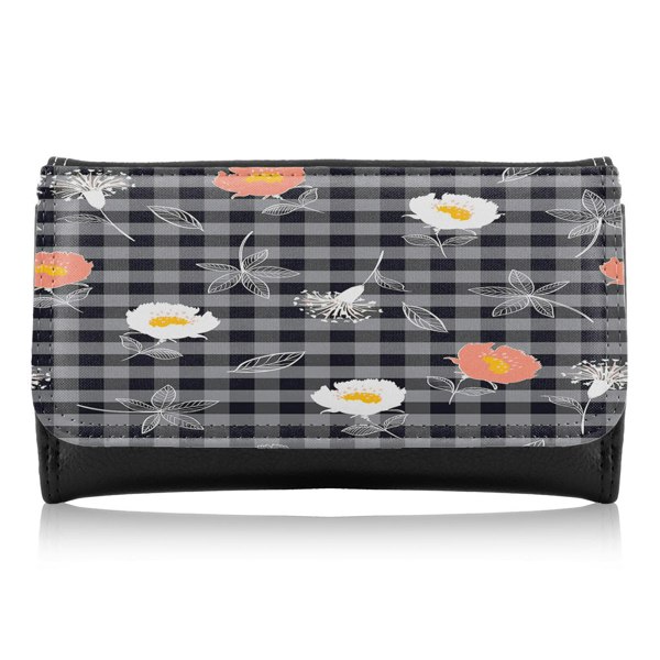 Benjamin Tate Design Blooming Hand Drawn Orange And White Flowers Maxi Purse