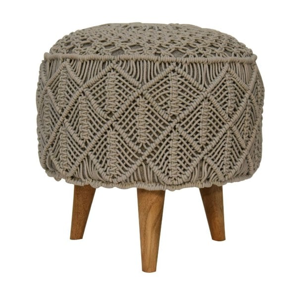 Artisan Furniture Crotchet Grey Footstool