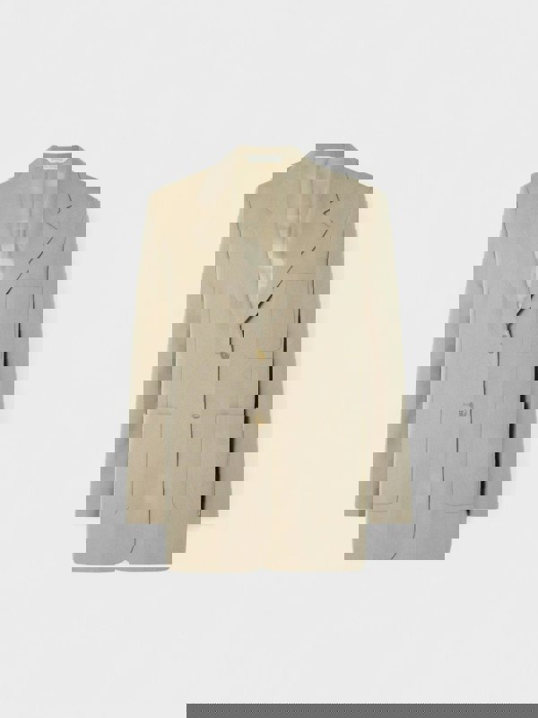 Palm Angels Knit Tape Blazer Beige - Supplied FashionPalm Angels