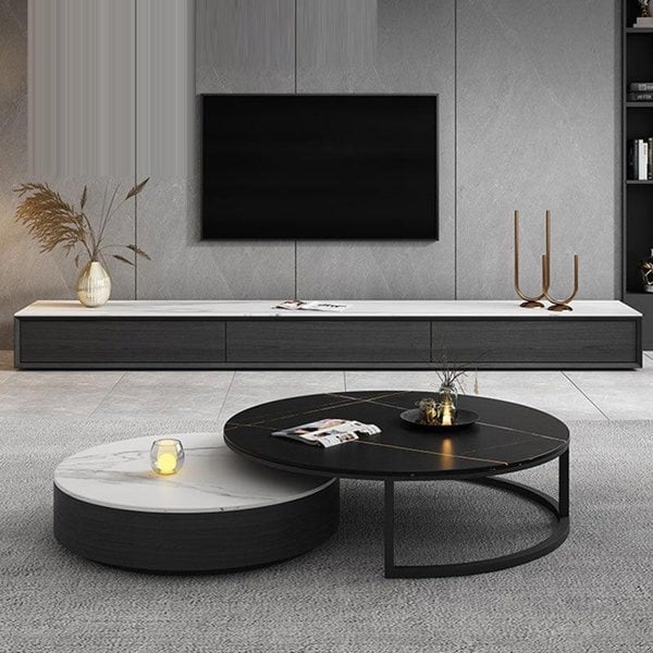 Kahoo Nesting Coffee Table, TV Stand, Sintered Stone-Weilai Concept-Weilai Concept