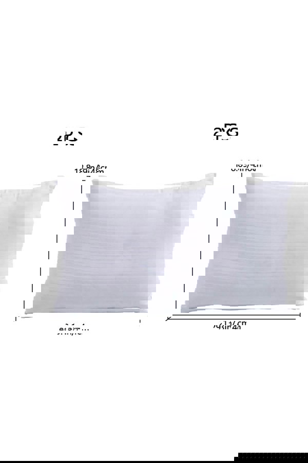 Living and Home 2Pcs Washable Stripe Bed Pillows Comfortable Medium Firm Support Pillows, 74cm L x 48cm W