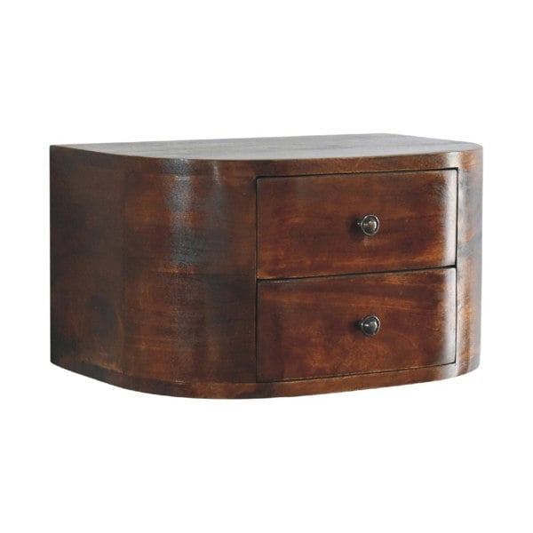 Artisan Furniture Solid Wood Lunar 2 Drawer Floating Bedside