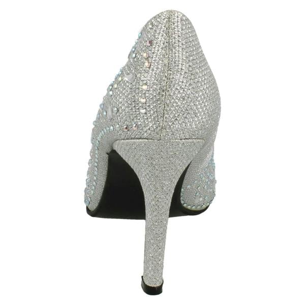 Anne Michelle Ladies Anne Michelle Diamante Detail Court Shoes