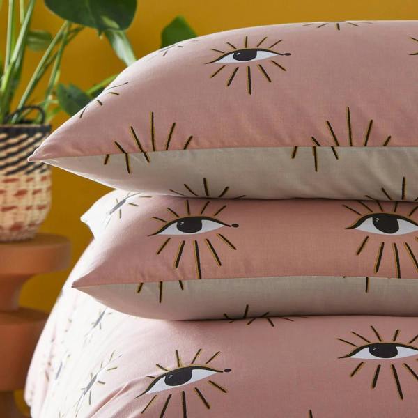 Furn Theia Eyes Duvet Cover Set - Blush - 
