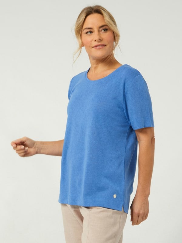 PennyPlain Loose Basic T-shirt - Light Ultramarine