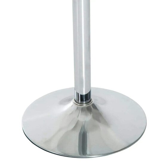 Bobobiy Round Dining Table, Modern Dining Room Table with Tempered Glass Top, Steel Base, Space Saving Small Bar Table