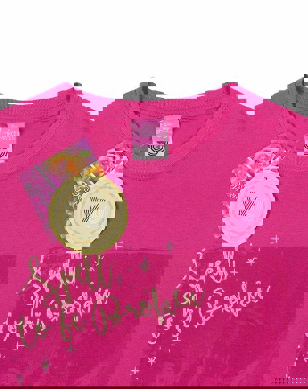 Disney Womens Pink Beauty and the Beast Short Sleeved T-Shirt