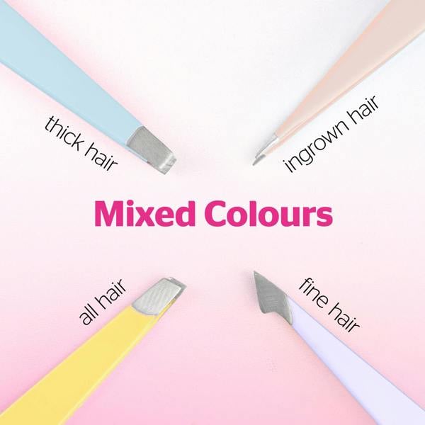 Brushworks 4 Piece Combination Tweezer Set - Mixed