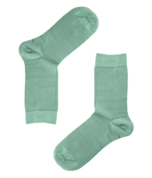 Jemsox Luxury Socks Multipack 3 Pairs / 5-Pairs Green Plain Colour Men's Crew Socks Size 7-12