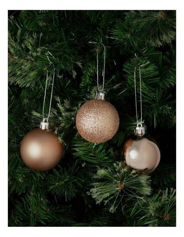 Shatterproof Rose Gold Christmas Baubles 5cm Pack Sizes for Tree and Seasonal Decorating image 3