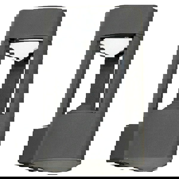 IP44 Outdoor LED Lamp Textured Grey Triangle Wall Light Porch Door Open Lantern Loops