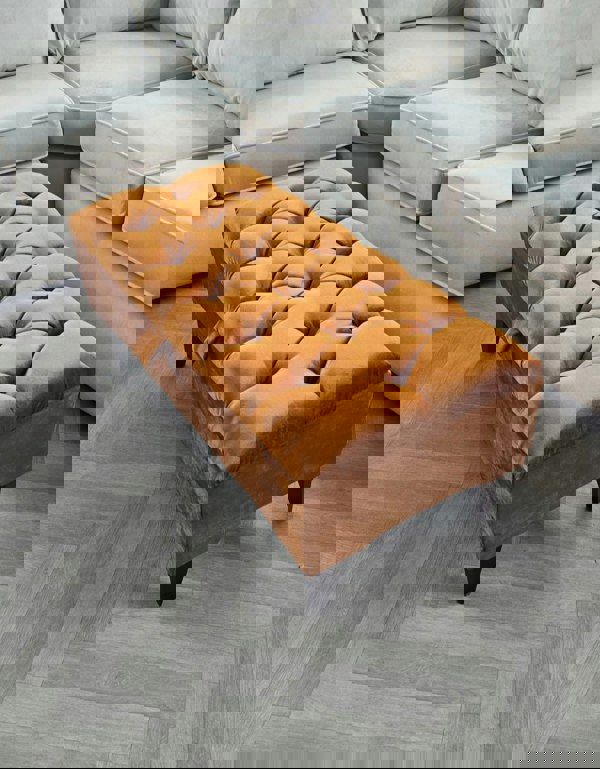 ISTOOLS BURNT ORANGE | POUFFE | FOOTSTOOL |  STORAGE OTTOMAN