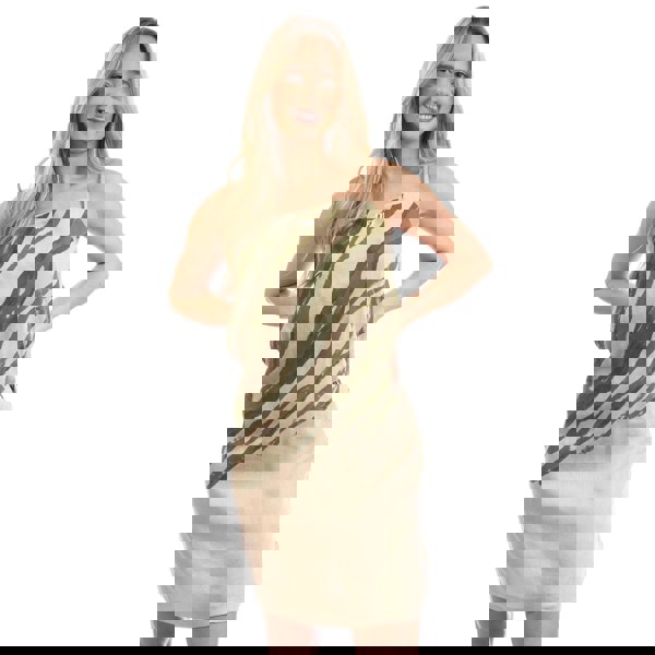 Off-White Off White Womens Zebra Mini Dress - Beige