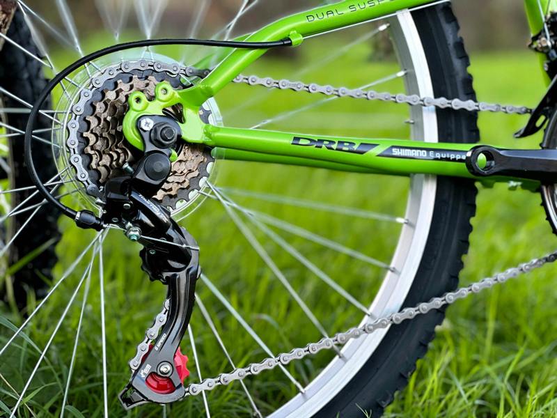 Dallingridge Crossbow Junior Full Suspension Mountain Bike, 24" Wheel - Graphite/Lime