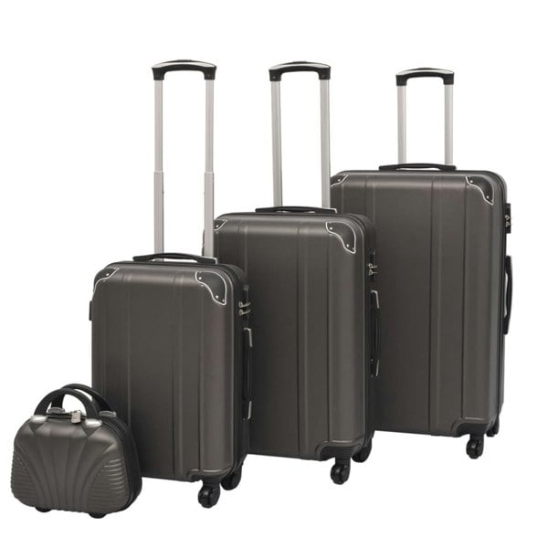 Berkfield Four Piece Hardcase Trolley Set Anthracite