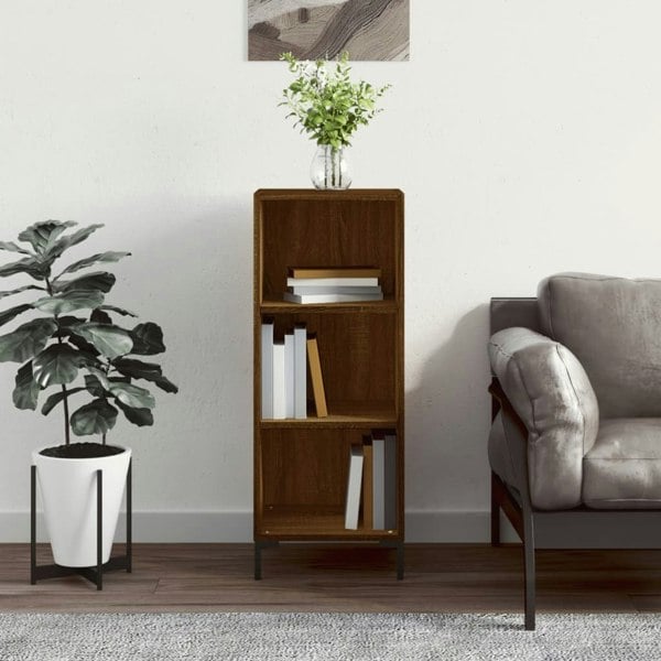 Berkfield Sideboard Brown Oak 34.5x32.5x90 cm Engineered Wood