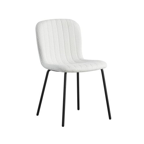 Set of 6 Teddy Faux Fur Stitched Design Dining Chairs Bella