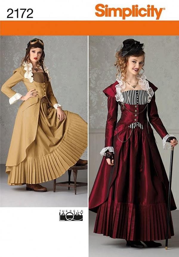 Simplicity Sewing Pattern 2172, Costumes, Vintage Style for Women, 6-8-10-12 - Intermediate