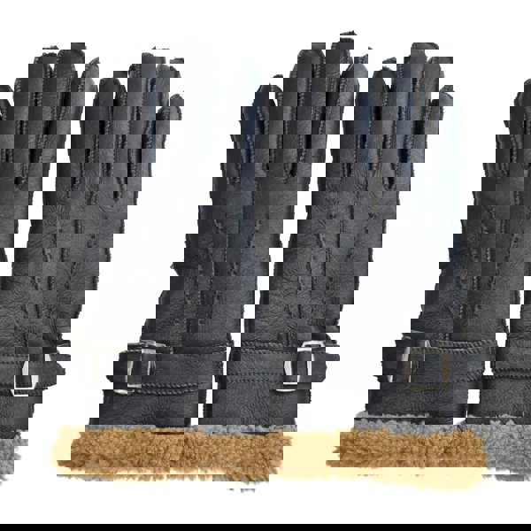 Infinity Leather Men’s Sheepskin Suede Leather Wool Lining Gloves