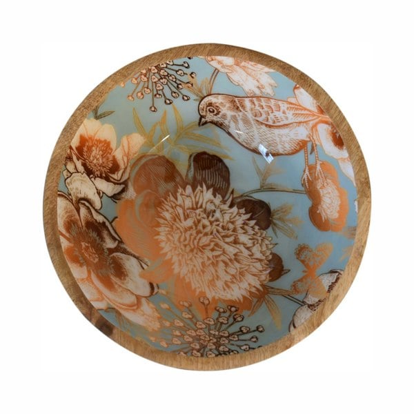Artisan Furniture Floral Bird Bowl Set of 2