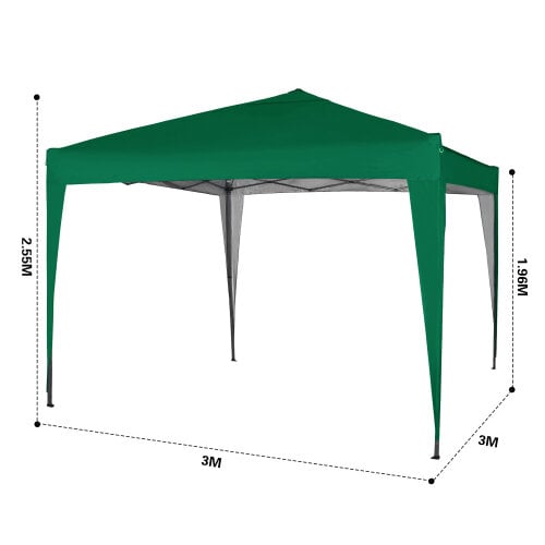 3x3m Pop up Gazebo Outdoor Patio Canopy Tent Green 7