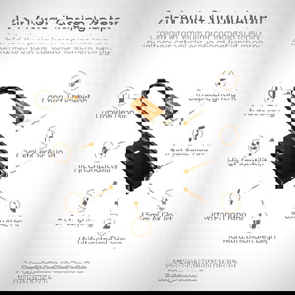 GadJet AUX Audio to Lightning Splitter