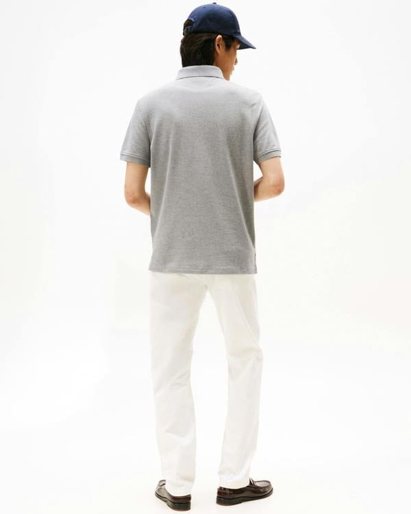 Tommy Hilfiger 1985 Regular Fit Mens Polo - Medium Grey Heather | CHO | Designer Mens Short Sleeve Polo Shirts