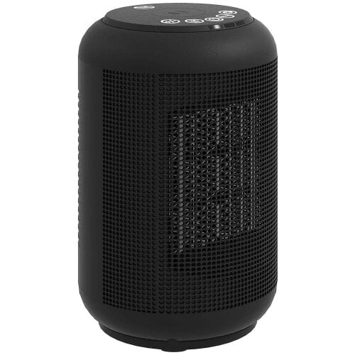 Bobobiy 1500W Ceramic Electric Heater with Fan, Timer, Oscillation - Black