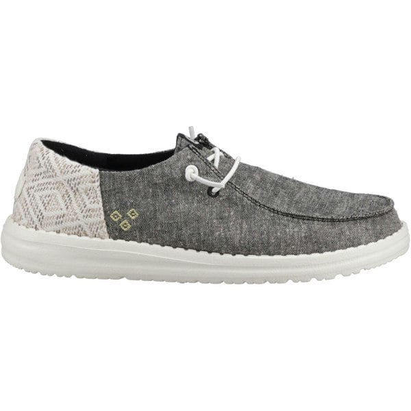 HEYDUDE Wendy Funk Surf Baja Cotton Blend Women's Black/Multi Moccasins Shoes