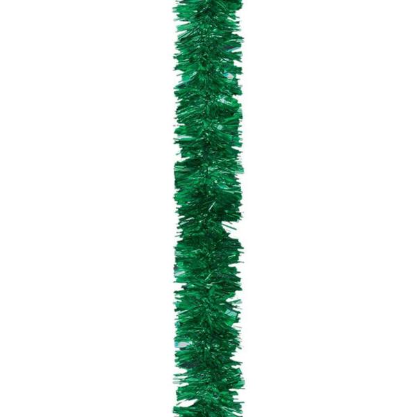 6ft Green Chunky Christmas Tinsel Garland Set for Tree, Home and Festive Decorating image 6