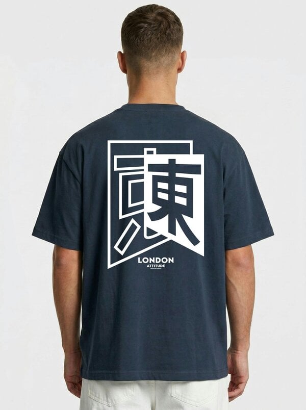 London Attitude Japanese inspired Oversized Heavyweight Cotton T-Shirt